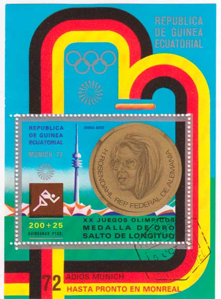 Экваториальная Гвинея, 1972. XX Олимпийские игры в Мюнхене Почтовый блок в продаже Экваториальная Гвинея, 1972. XX Олимпийские игры в Мюнхене Почтовый блок в продаже